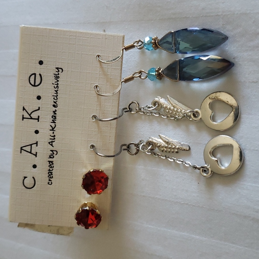 NWT 3 pairs of Cake Earrings